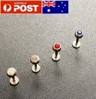 1pc6mmSurgical Steel Czech Crystal Gem Labret Monroe Lip Ring Bar Stud Piercing