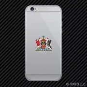 Trinidadian Coat of Arms Cell Phone Sticker Mobile Trinidad and Tobago flag TO