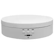 360° Rotating Electric Turntable Display Stand Jewelry Photography Show Holder WHITE