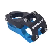 Mountain Bike Handlebar Faucet Accessories Bicycle Downhill Short Handle Climbing Bike Hollow Stem Riser 31.8mm black and blue