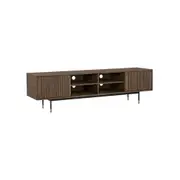 Modern Furniture HAMILTON Entertainment TV Unit Solid Acacia 200cm - Toffee