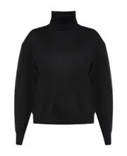Alaïa Roll Neck Ribbed Jumper FR36 Black