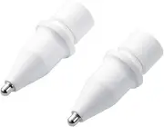 Elecom PWTIPAP02 Replacement Pen Tip for Apple Pencil [Compatible with 1st and 2nd Generation] Metal, Extra Fine Point 0.04 inch (1 mm) Thickness, Parallax Improvement Model, Reduced Misalignment with