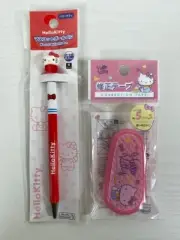 Sanrio Hello Kitty ballpoint pen & correction tape 2 piece set Japan Daiso
