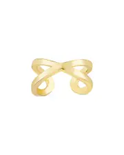 Sphera Milano Gold Over Silver Criss Cross Ear Cuff