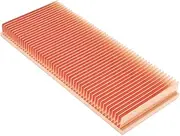 Pure Copper Heatsink 3.94" x 1.57" x 0.39"/100mm x 40mm x 10mm Heat Sink Radiator Cooling Skiving Fin Circuit Board Cooler for Electronic Chip LED Power Amplifier