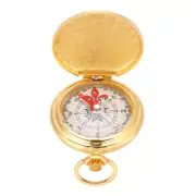 Portable Folding Brass Pocket Watch Style Compass Keychain Outdoor FF