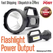 Handheld LED Light Torch Spotlights Floodlights Power Output Rechargeable AU
