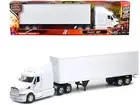Peterbilt 387 Truck w/ Dry Goods Trailer White 1/32 Diecast Model New Ray
