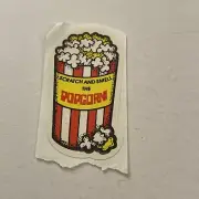 Vintage Scratch N Sniff Popcorn Sticker G5