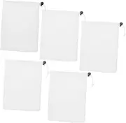 [BESPORTBLE] 5pcs Drawstring Storage Pouches for Travel Everyday Use Smooth Bags for Clothes Accessories Jewelry Lightweight Versatile Organization