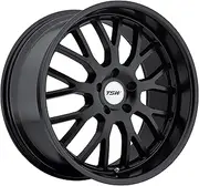 TSW Tremblant Black Wheel with Matte Finish (18 x 8. inches /5 x 112 mm, 32 mm Offset)