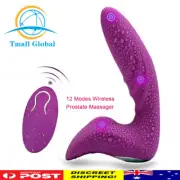 12 Modes Wireless Vibrating Prostate Massager Anal Butt Plug G Spot Vibrator