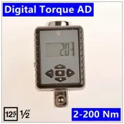 3Pcs Set 2-200nm Digital Display Torque Wrench Adapter 1/2in Drive 3/8in 1/4in