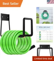 Iron Wall Mounted Hose Holder - Fits 175 Ft - Tangle-Free Design