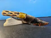 Unique Cholla and Goldsheen Obsidian Knife~ Kenny Hull~World Renound Artist