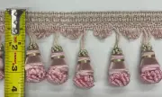 3” Trim Fringe W/ Gimp Top Baby Pink Sold By The Yard.