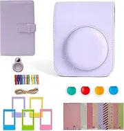 Instant Camera Case,Protective case for Mini 12 Instant Camera with Adjustable Shoulder Strap for Hanging and on-The-go Photography,Purple
