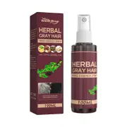 unbrand Natural Herbal Black Hair Fluid Anti-loss Repair Damaged Hair Strong Hair Root for Treatment Of White To Black Hair 100ml Boxed