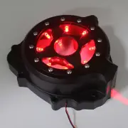 Black w/ Red LED Left Engine Stator Cover For 2003-2006 Honda CBR 600RR