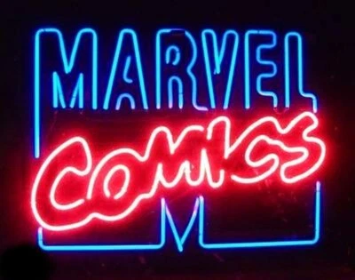Marvel Comics 17"x14" Neon Light Sign Lamp Club Wall Decor Bar Open