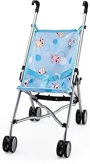 Bayer Design 30134 Buggy, Dolls Stroller, Blue with Cows