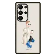 Galaxy S23 Ultra Impact Case Lady Drinking Coffee