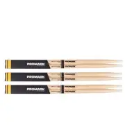 Promark American Hickory Drumsticks Nylon Tip 5BN - TX5BN Drum Sticks 3 Pairs