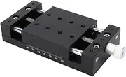 NDNCZDHC X Axis Linear Stage, 80x80mm Knob Type Sliding Table Aluminum Alloy Manual Twist Fine Tune Sliding Stage