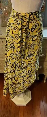 DVF x Onia Amanda Abstract Floral Swim Cover Up Sarong Wrap Skirt-M-NWT-$245