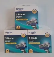 Equate 3 Blade Razor Refill Compatible w/Mach3: 5-Count 3 Pack