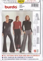 Burda Sewing Pattern 8410 Misses Pants Size 10-22