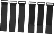 6pcs Football Socks Elastic Band Insect Mesh Tape Strips Heavy Duty Hanging Strips Cable Ties White Sticky Tape Strap Daily Supply Black Polyester Yarn + Elastic Band
