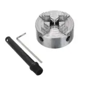 Four Jaw Chuck Kit Zinc Alloy Manual Threaded Back Mini Metal Collet Lathe Tools