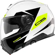 Schuberth C5 Eclipse, flip up helmet , color: Black/White/Neon-Yellow , size: 3XL (64/65)