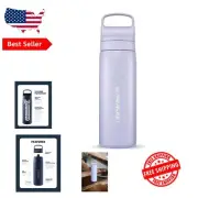 Go Series 18oz Travel Water Bottle with Filter - Stainless Steel & Slim Design