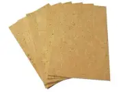 1/8" (3.2mm) Natural Sheet Cork for Clarinet, Saxophone, 6 Pack