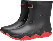 [CLSQLXYJZC] Rubber Work Rain Boot for Men, Men's Comfort Short Tube Anti-Skid Waterproof Fishing Rubber Rain Boots, Garden Fishing Outdoor Work Sturdy PVC Shoes, for Yard Farm, Outdoor