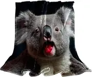 Soft Throw Blanket,Couch Throw Blanket,Australian Animal Koala,59x78.7 in