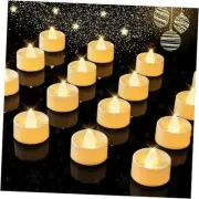 12-Pack Timer Tea Lights Candles Battery Operated, LED Tea Lights, Built-in 6