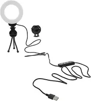 SWOOMEY 1 Set Portable Webcam Ring Light LED Video Conference Lighting with Brightness Durable Material for Broadcasting and Self Streaming