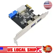 2 Ports PCI Express USB 3.0 Front Panel 4-Pin & 20 Pin Control Card Adapter