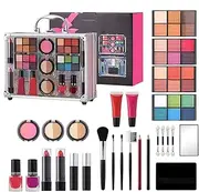 Apujent Womens Makeup Set | Matte Makeup Set Long Lasting Waterproof Makeup Kit,Beauty Care includes Mascara Lipstick Eyeshadow Palette Blush for Women