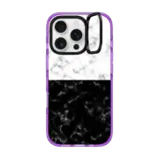 iPhone 16 Pro Impact Ring Stand Case MagSafe Compatible Black or White Marble