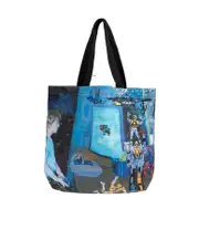 graphic-print canvas tote bag One size Blue