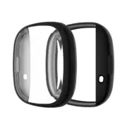 For Fitbit Versa 3 Silicone TPU Shell Case Screen Protector Frame Cover