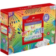 Faber-Castell Ultimate Creativity Box Assorted Pack 80 A3 Colouring Book, Markers, Pencils, Crayons, Erasers & Sharpener