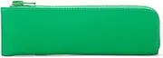 Nylon Pencil Case Slim Pencil Pouch with Zipper Pencil Case Bag Simple Stationery Pouch Bag, Grass Green, Simple