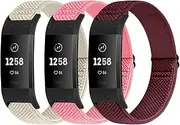 Bands Compatible with Fitbit Charge 2 Bands for Women Men, Classic & Special Edition Adjustable Stretchy Nylon Replacement Strap Wristbands for Fitbit Charge 2