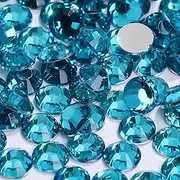 10000PCS 3mm Resin Flatback Rhinestones for Crafts, Capri Blue Flatback Rhinestones for Nails Face Art, Loose Glittler Diamond Stones, Resin Rhinestones for Tumblers, Mugs, Bottles, Shoes